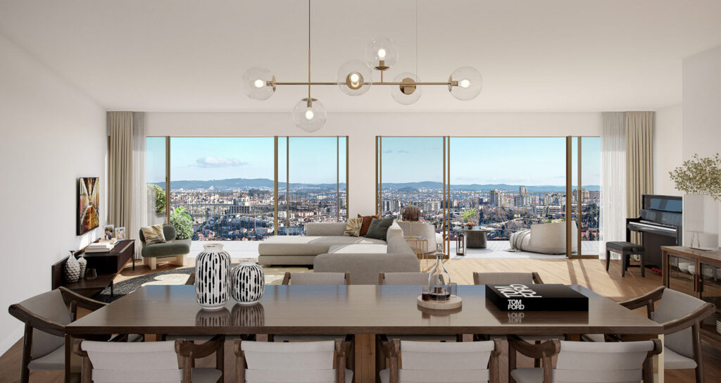 Vintage 18 — A 1920s-inspired project in the Douro Design District, with framed views over the Douro river.